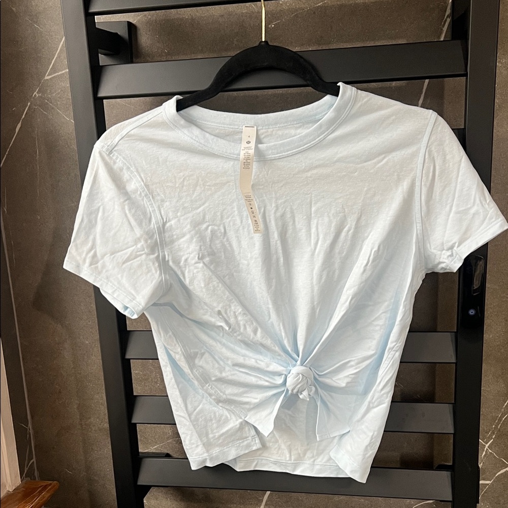 lululemon athletica Sky Blue Knot Front Tee